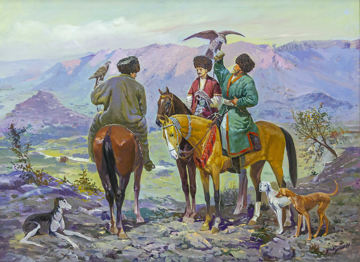 Прекрасные ахалтекинские кони в живописных и скульптурных произведениях