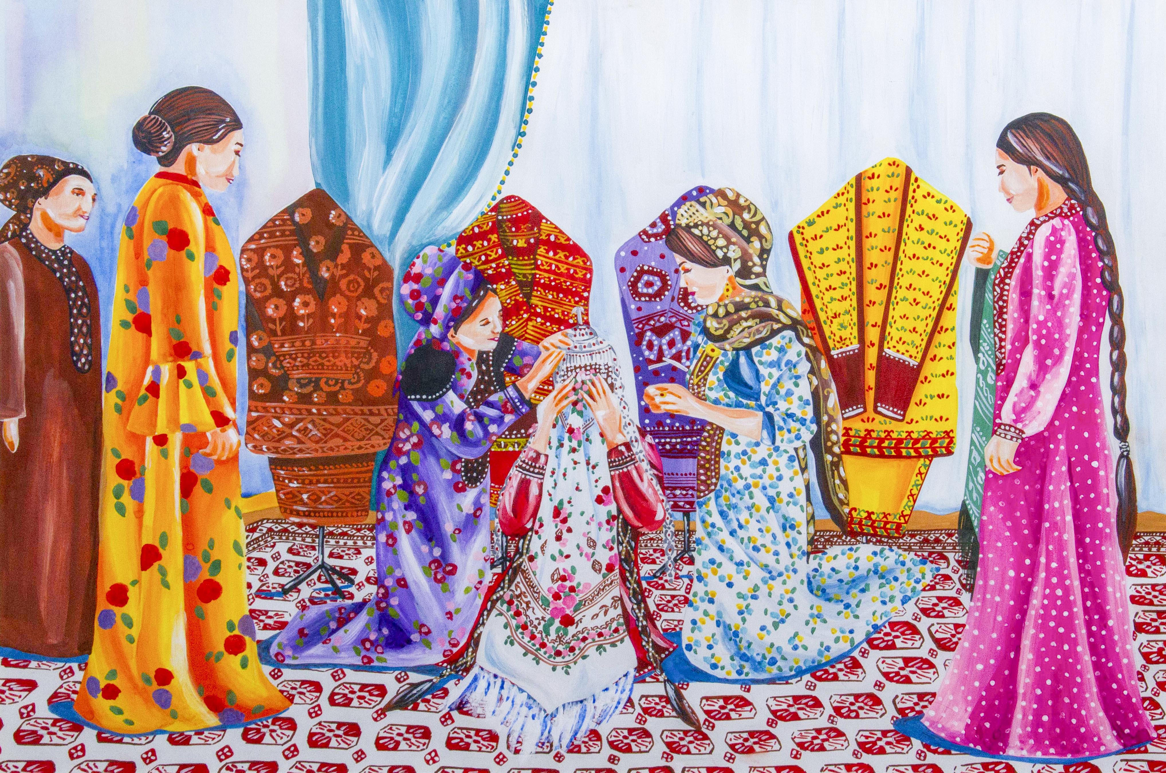 Çeperçilik mekdepleriniň uçurymlarynyň hoşlaşyk sergisi