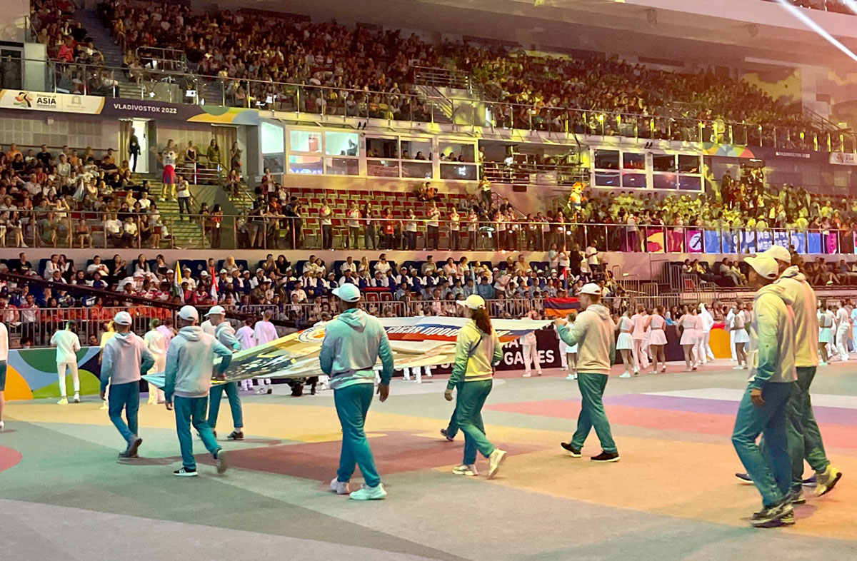 Türkmen türgenleri «Aziýanyň çagalary» atly VII Halkara sport oýunlarynyň açylyş dabarasynda