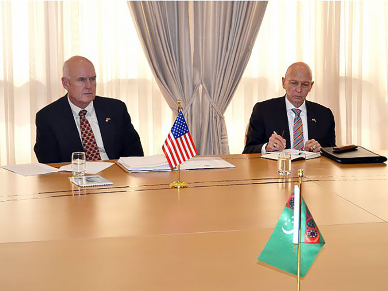 A meeting with the Adjutant General of the State of Montana on military issues was held at the MFA of Turkmenistan