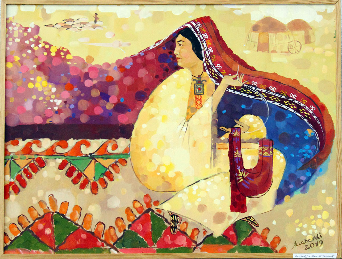 Выставляются работы художников Марыйского велаята