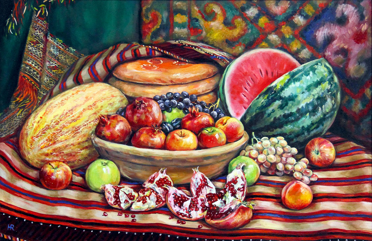 Выставляются работы художников Марыйского велаята