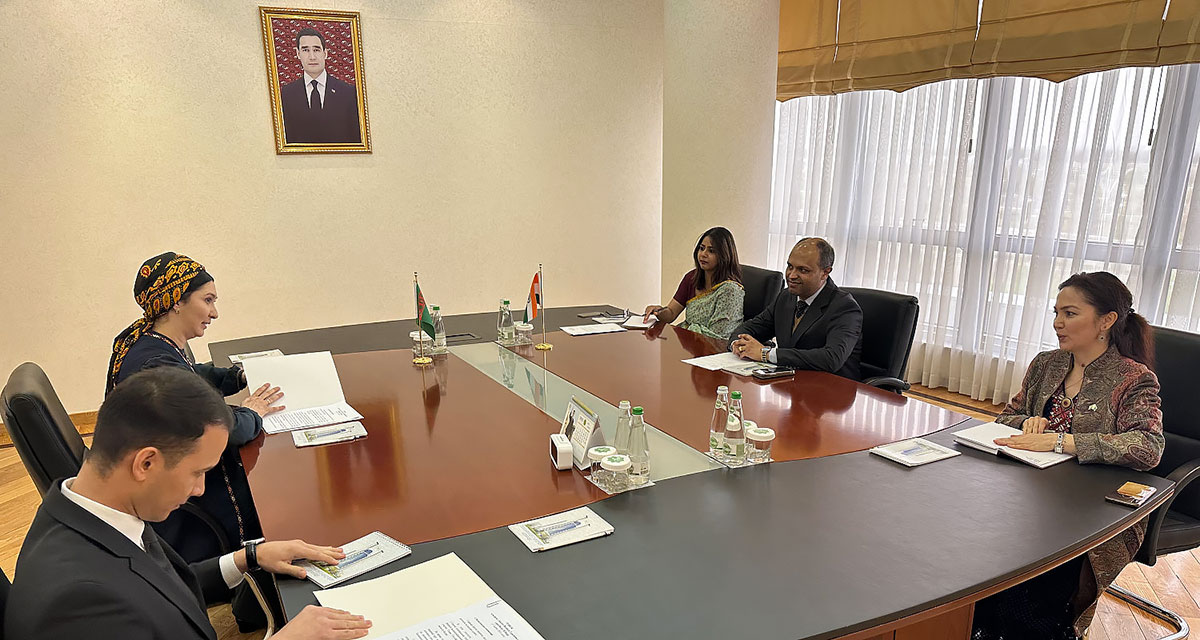 A meeting with the Ambassador of India was held at the Ministry of Foreign Affairs of Turkmenistan
