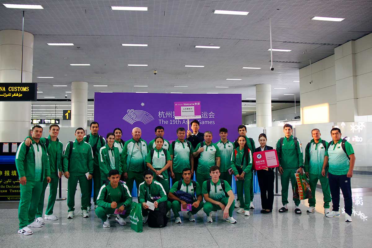 The first group of athletes from Turkmenistan arrived in Hangzhou for the XIX Summer Asian Games