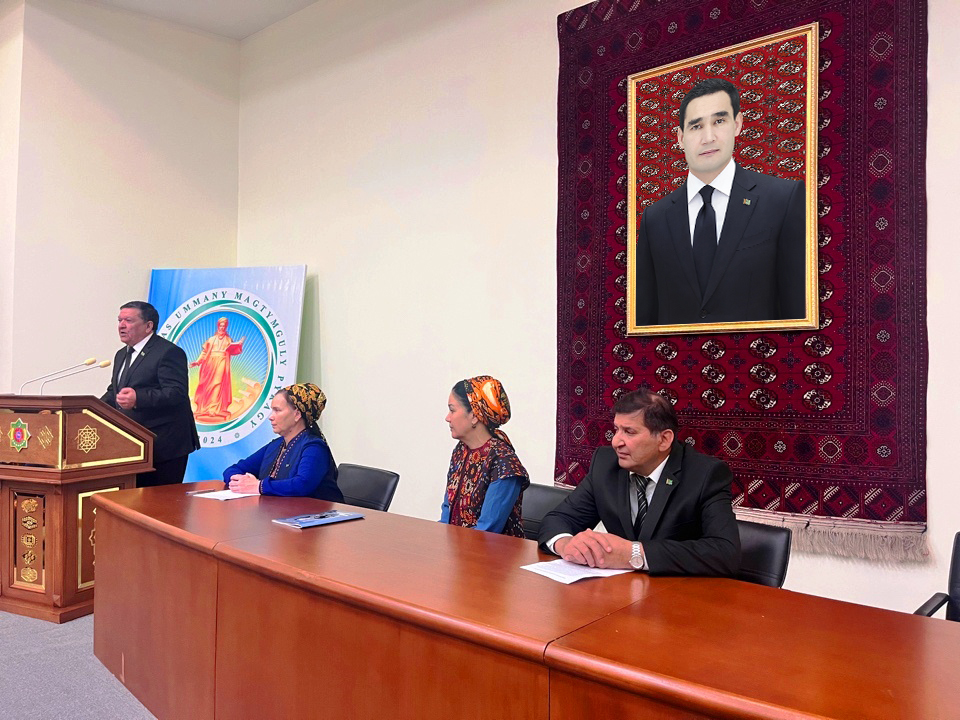 Seyitniyaz Atayev's 100th anniversary was celebrated at the State Library of Turkmenistan