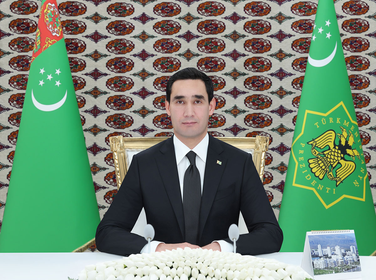 Türkmenistanyň Prezidenti Serdar Berdimuhamedowyň Aşgabat — Türkmenabat ýokary tizlikli awtomobil ýolunyň Tejen — Mary böleginiň açylyş dabarasyndaky çykyşy