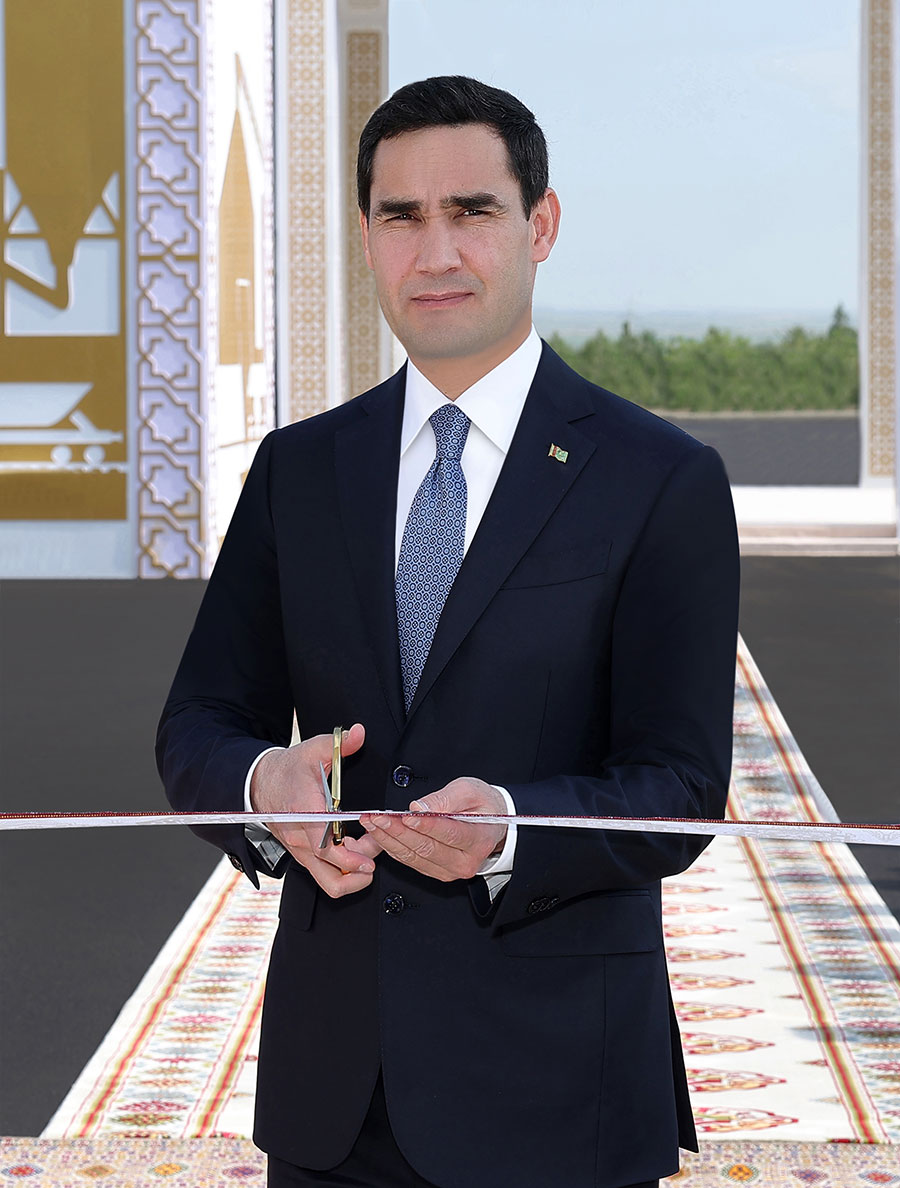 Türkmenistanyň Prezidenti Serdar Berdimuhamedow Bäherden sement zawodynyň ikinji tapgyrynyň açylyş dabarasyna gatnaşdy