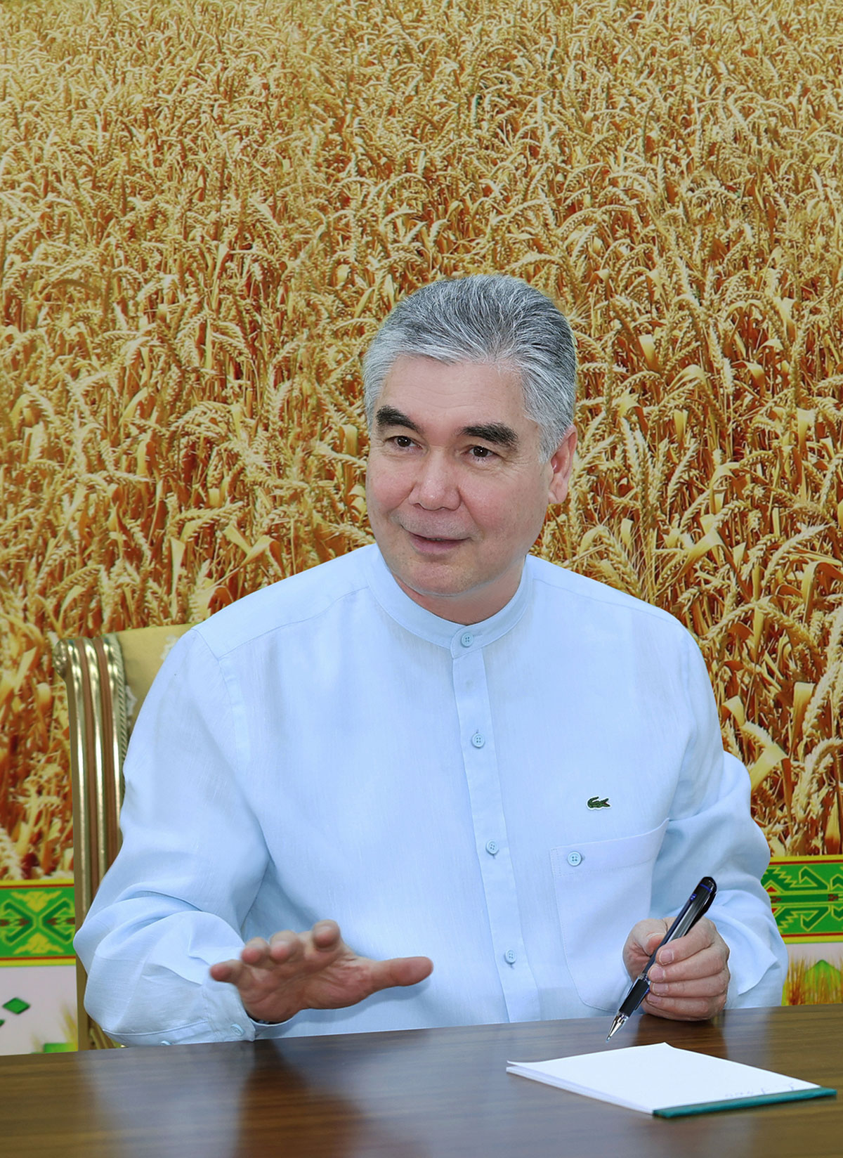 Türkmen halkynyň Milli Lideri, Türkmenistanyň Halk Maslahatynyň Başlygy  Ruhabat galla önümleri önümçilik toplumynyň işi bilen tanyşdy