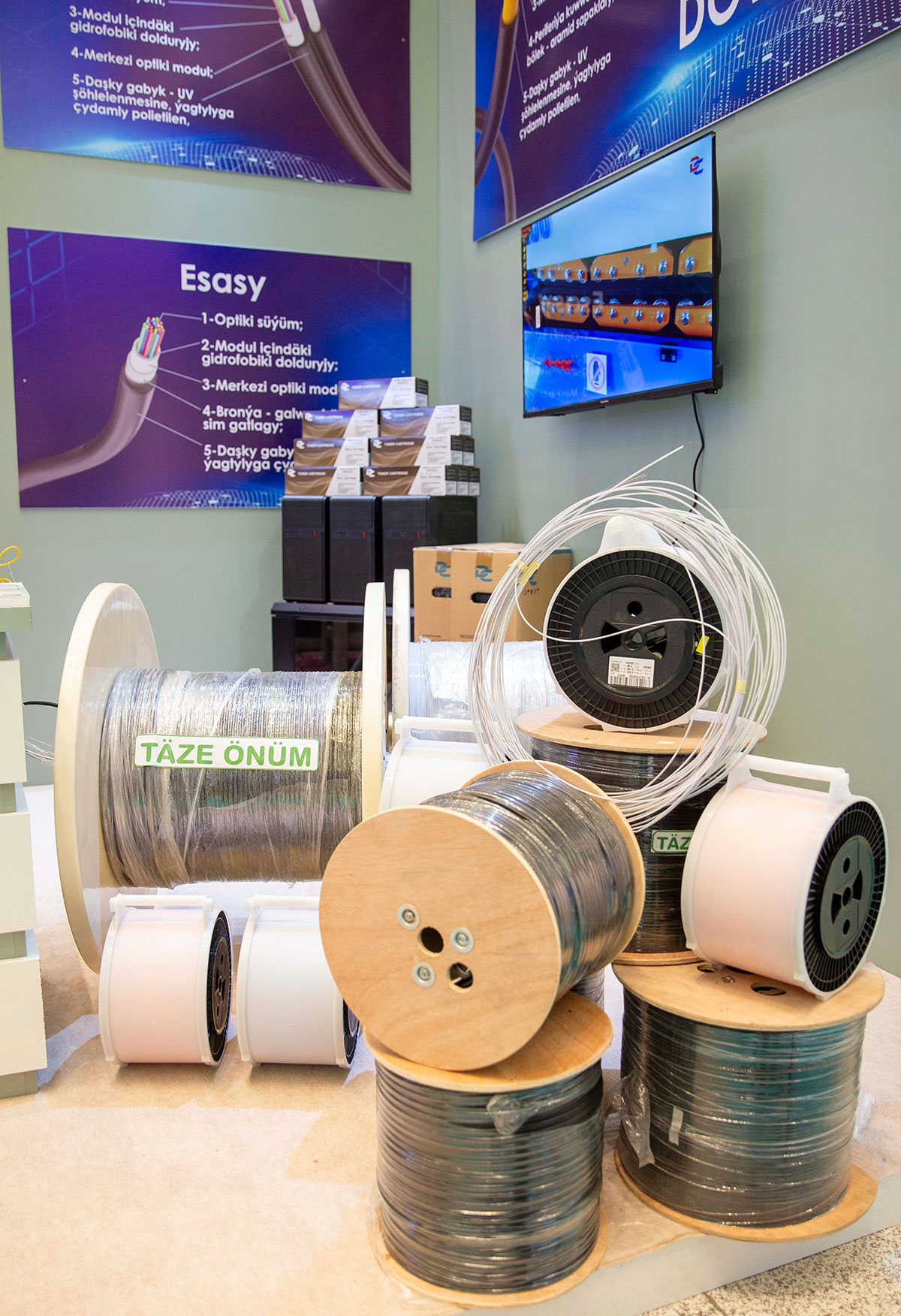 «Döwletli» is the only manufacturer of fiber optic cable in the country