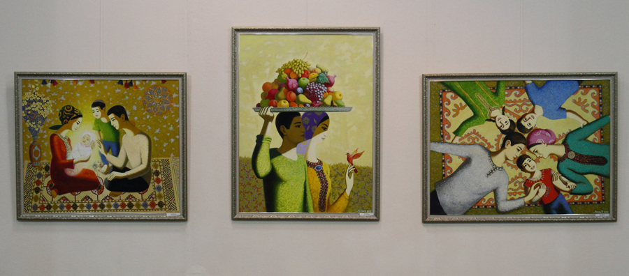Works by master Annageldi Jumaniyazov and his two students on display