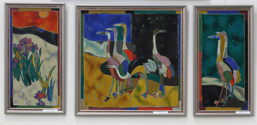 Works by master Annageldi Jumaniyazov and his two students on display