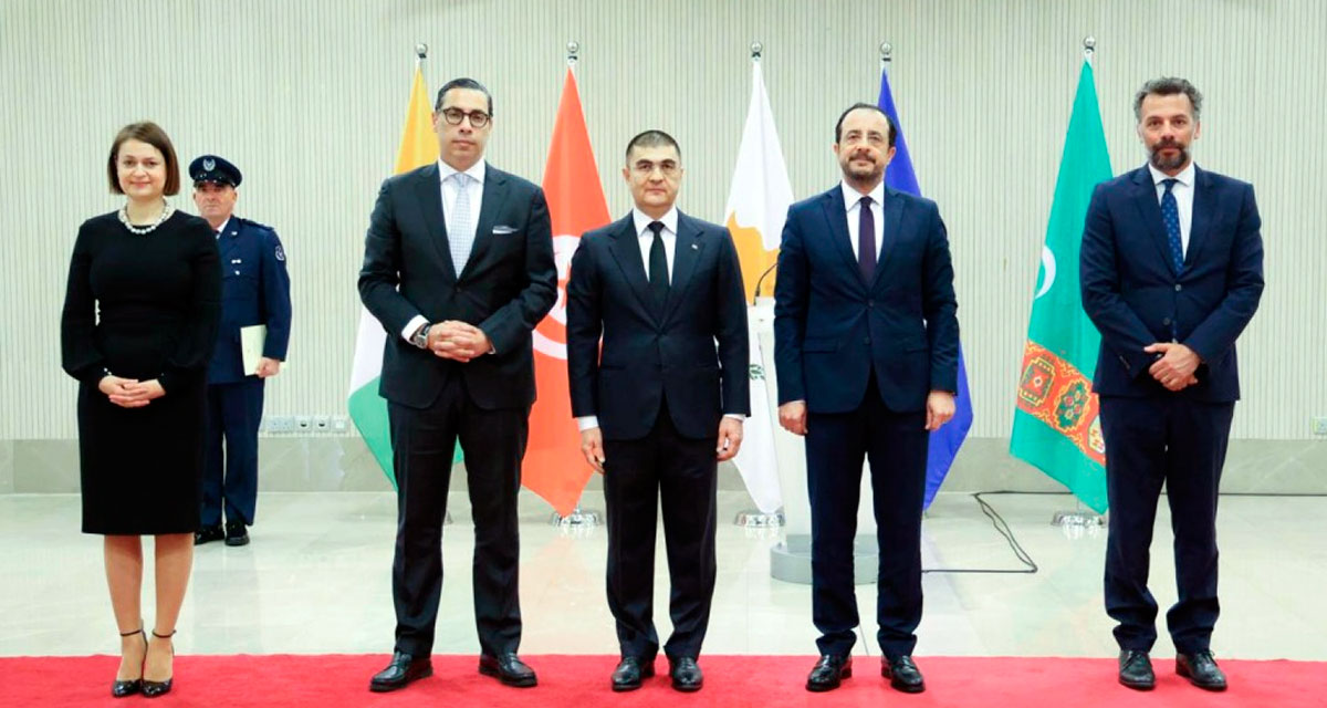 Вручение верительных грамот Посла Туркменистана Президенту Республики Кипр