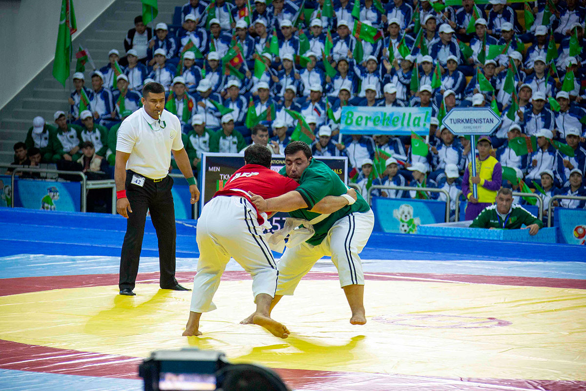 International Tournament on National Wrestling Goresh and Belt Wrestling Alysh Started in Ashgabat