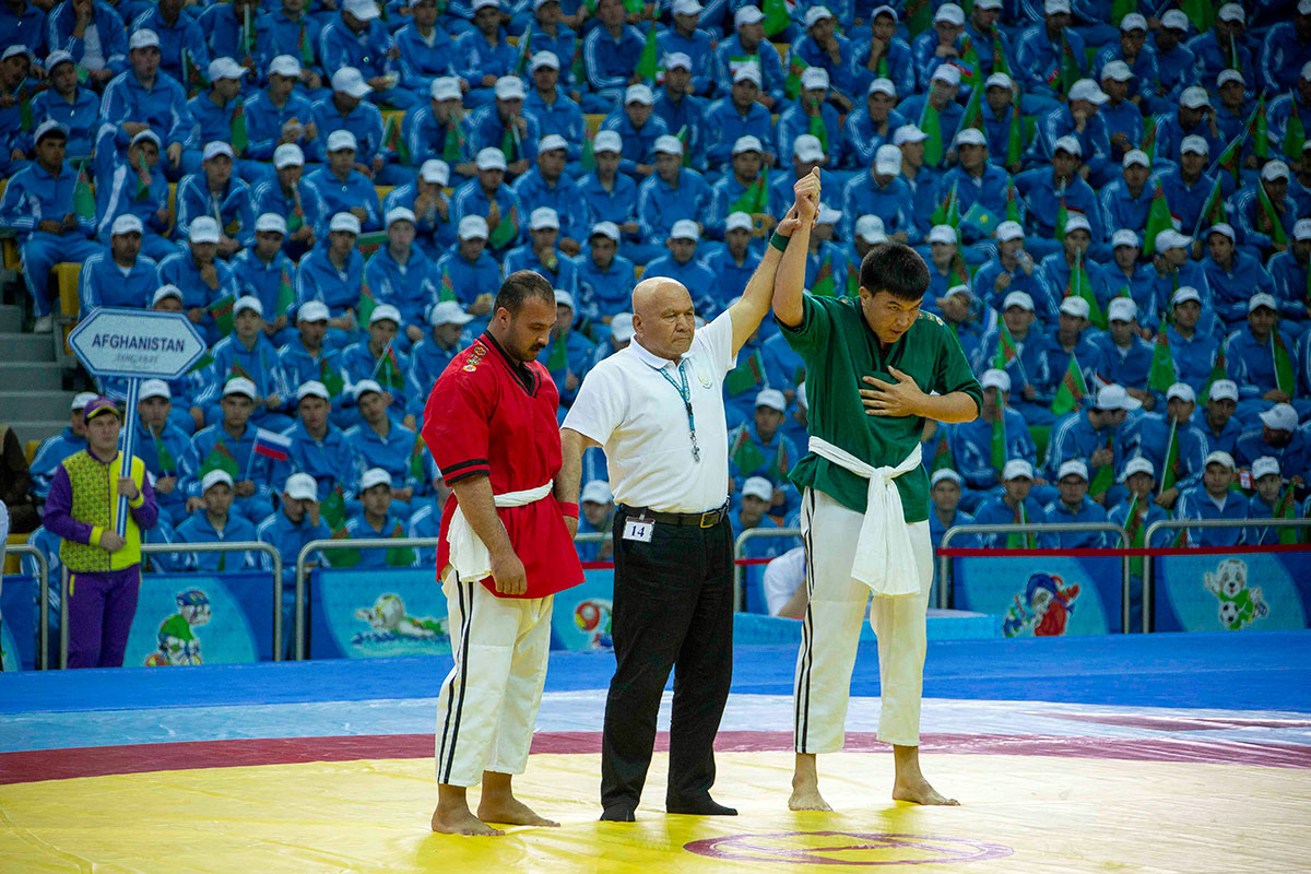 International Tournament on National Wrestling Goresh and Belt Wrestling Alysh Started in Ashgabat