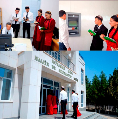 Mary welaýat maliýe-ykdysady orta hünär okuw mekdebiniň birinji ýyl talyplary tejribelik geçýärler