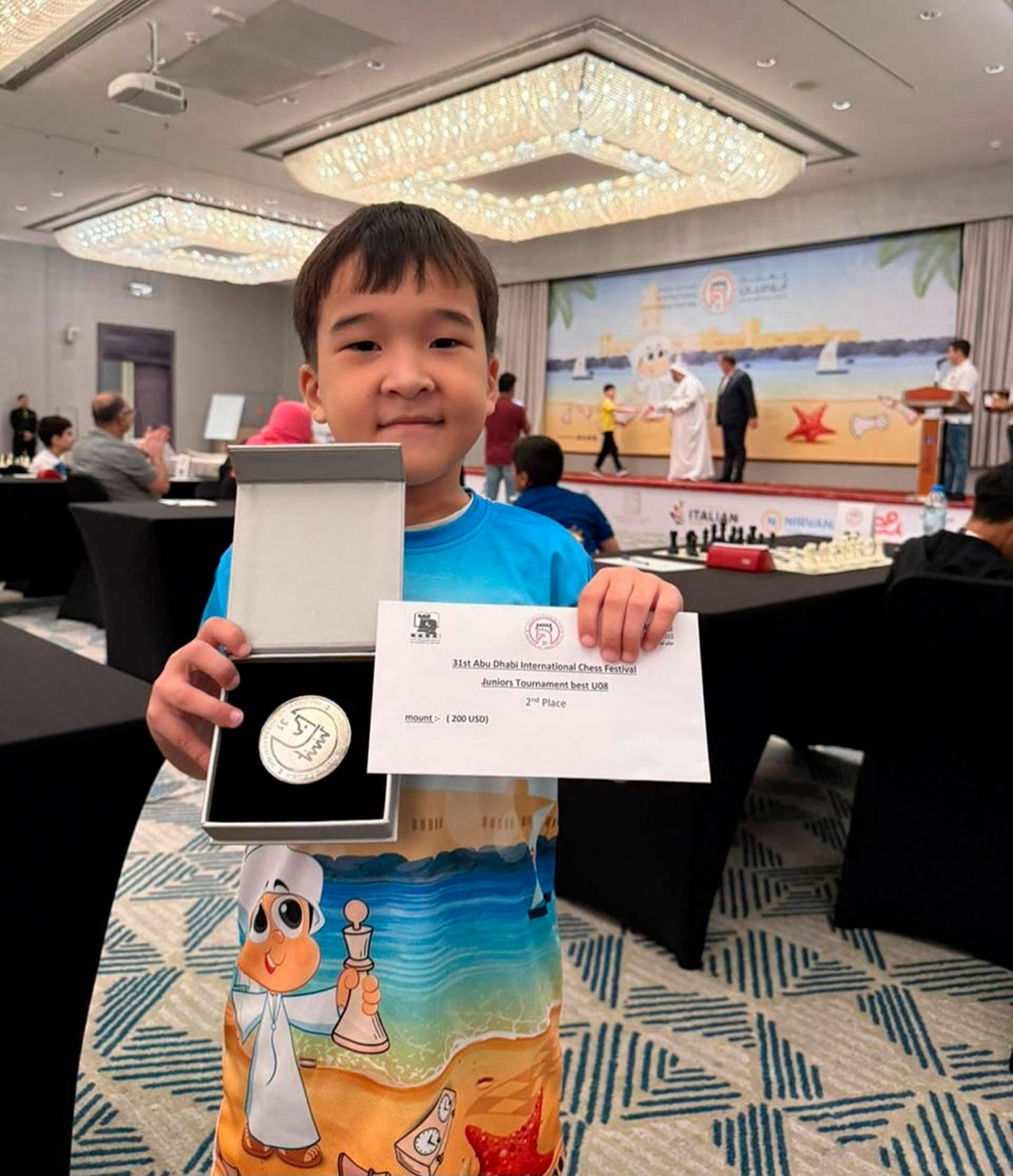 7-летний шахматист из Туркменистана завоевал серебро на фестивале в Абу-Даби