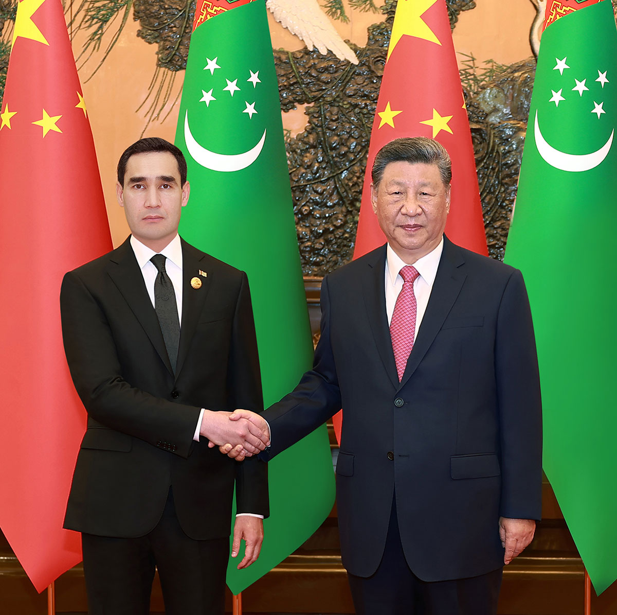 Türkmenistanyň Prezidenti Hytaý Halk Respublikasynyň Başlygy bilen duşuşdy