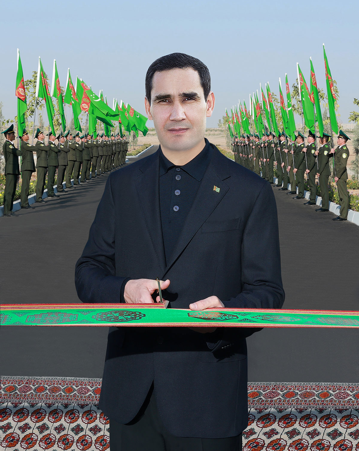 President Serdar Berdimuhamedov took part in the opening ceremony of a complex of new buildings of the frontier detachment