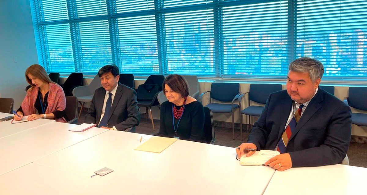 BMG-niň Baş Assambleýasynyň çäklerinde BMG-niň Baş sekretarynyň Syýasy we parahatçylyk döredijilik meseleleri boýunça orunbasary bilen duşuşyk geçirildi