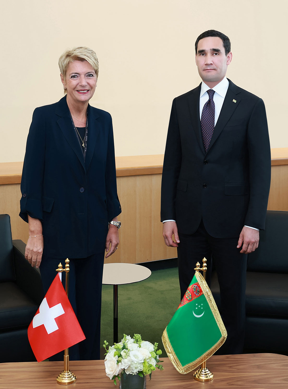 A meeting of the President of Turkmenistan with the President of the Swiss Confederation took place on the sidelines of the UN General Assembly