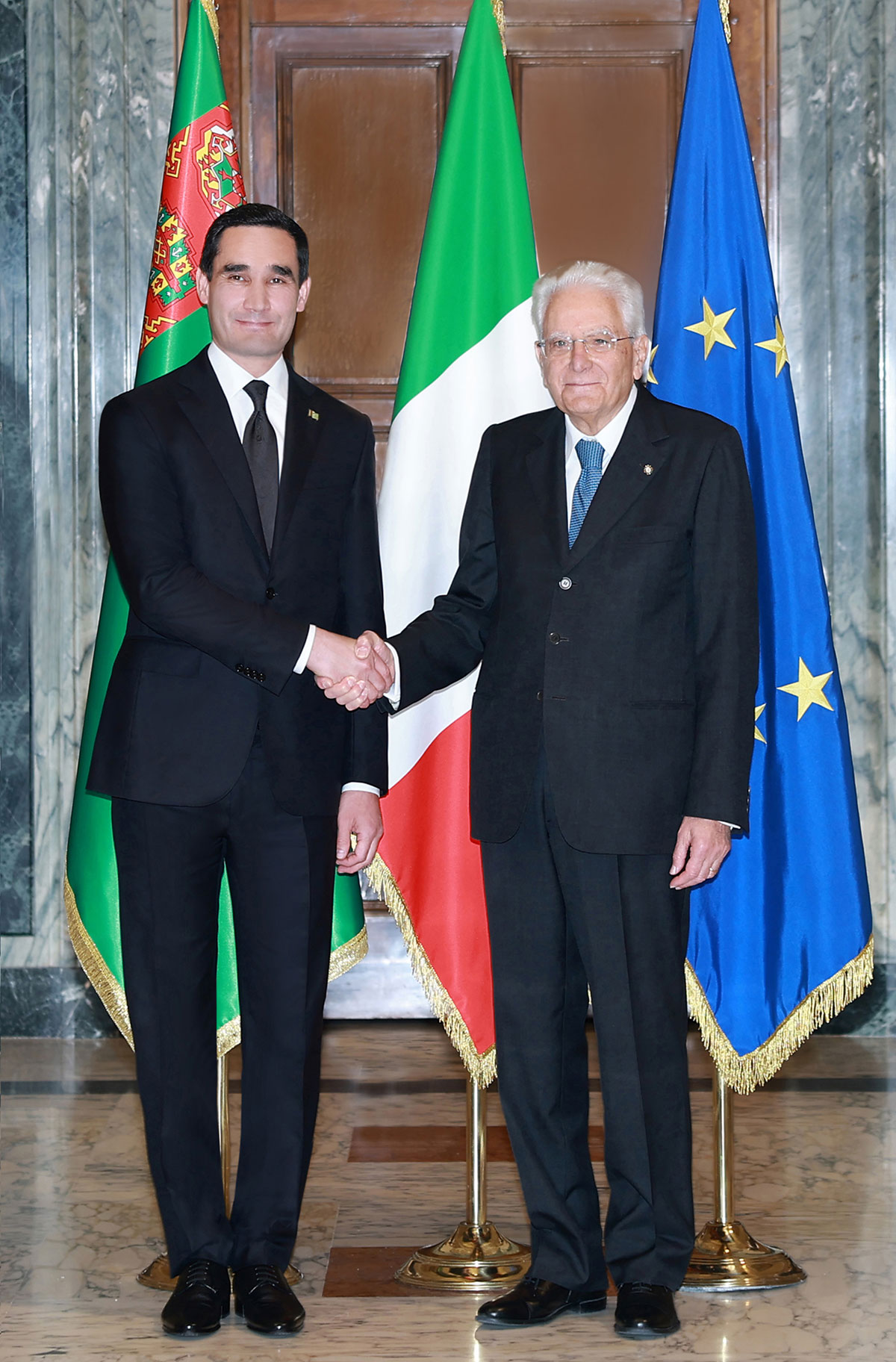 Talks between President Serdar Berdimuhamedov and President Sergio Mattarella