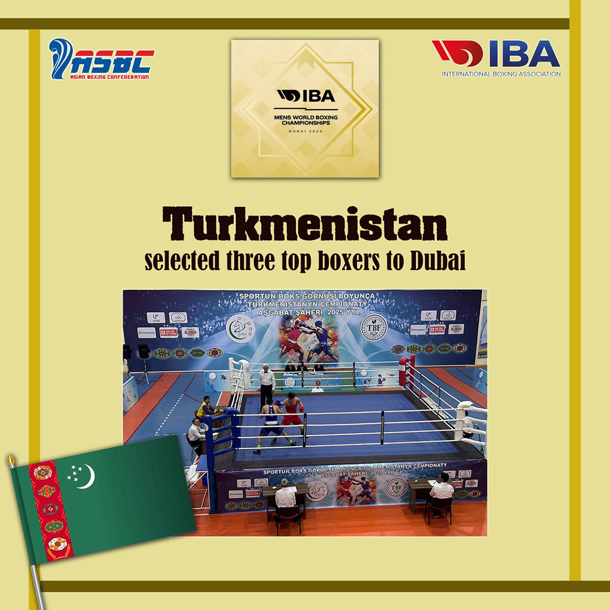 На чемпионате мира Туркменистан представят три боксёра