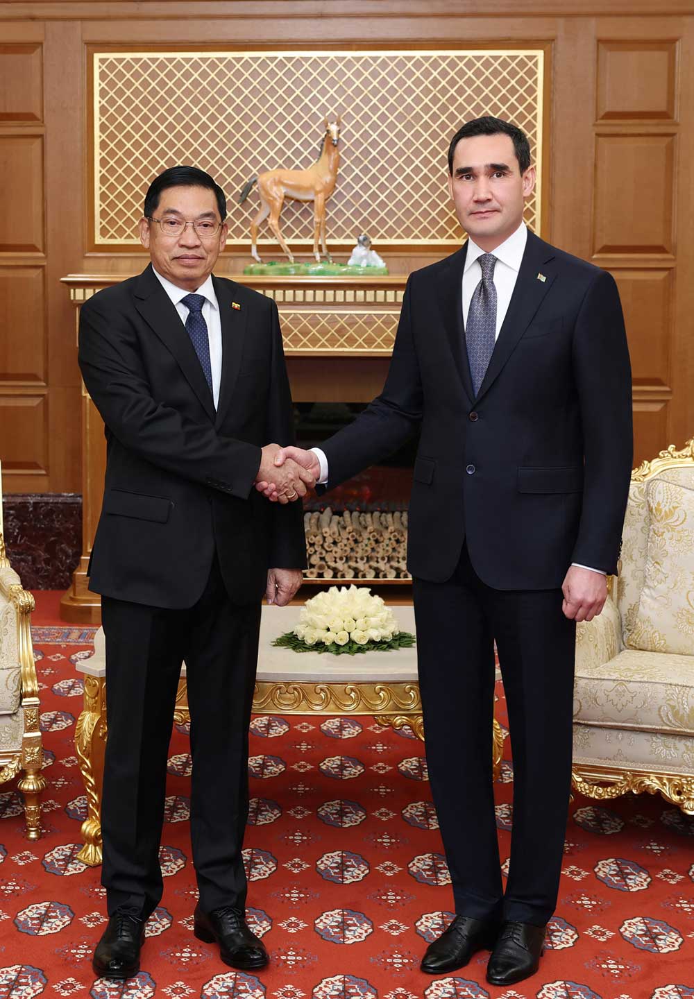 Meeting of the President of Turkmenistan with the Prime Minister of Myanmar