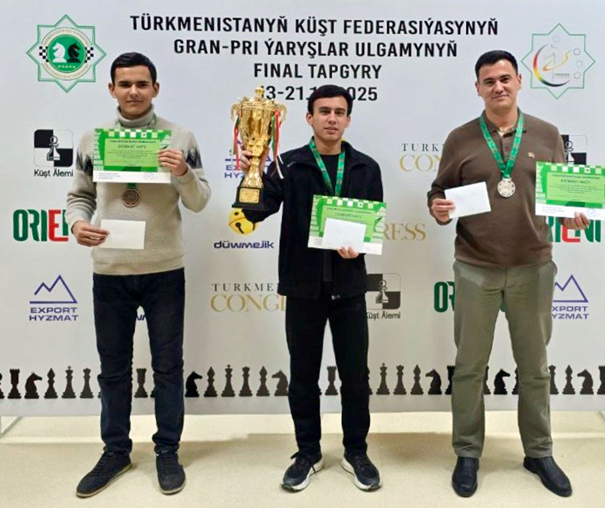 Leyla Shohradova and Amanmuhammet Hommadov won the Grand-prix of the Chess Federation of Turkmenistan