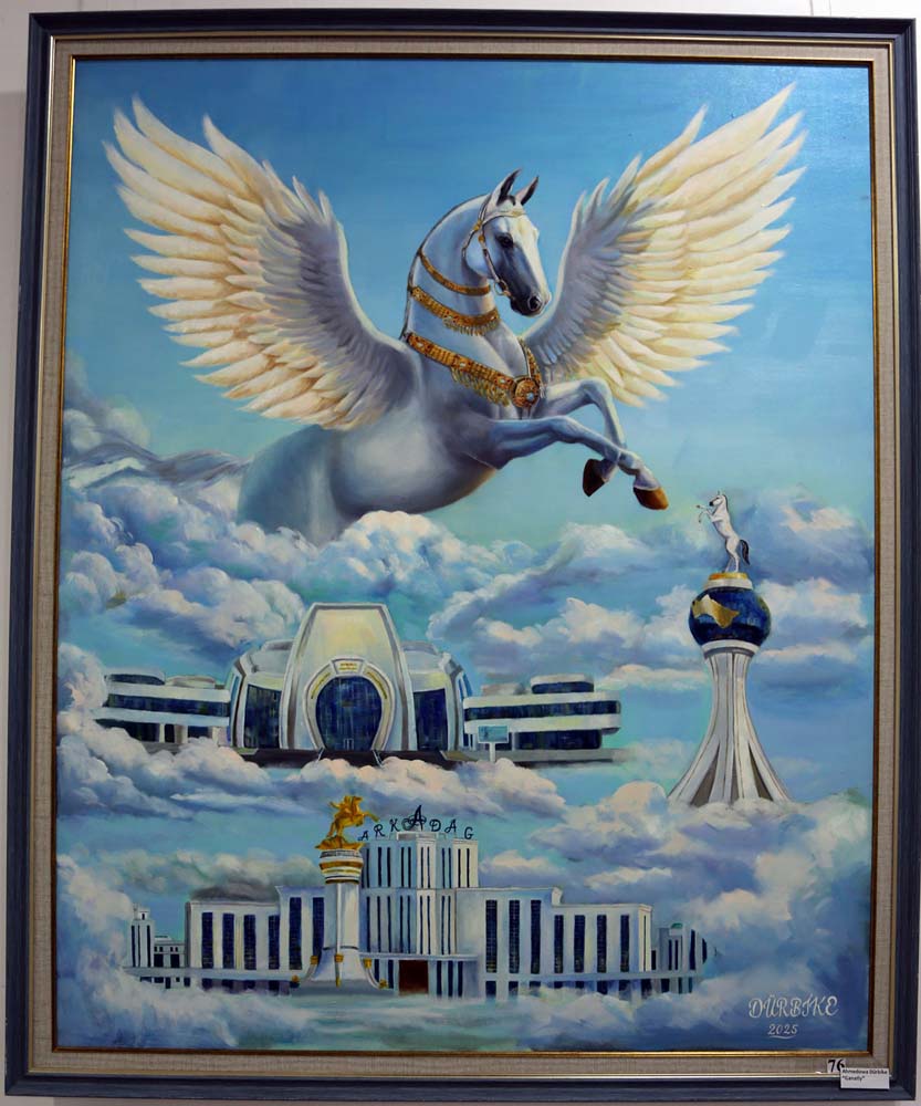 Türkmen suratkeşleriniň ganatly bedewlere bagyşlanan eserleriniň sergisi