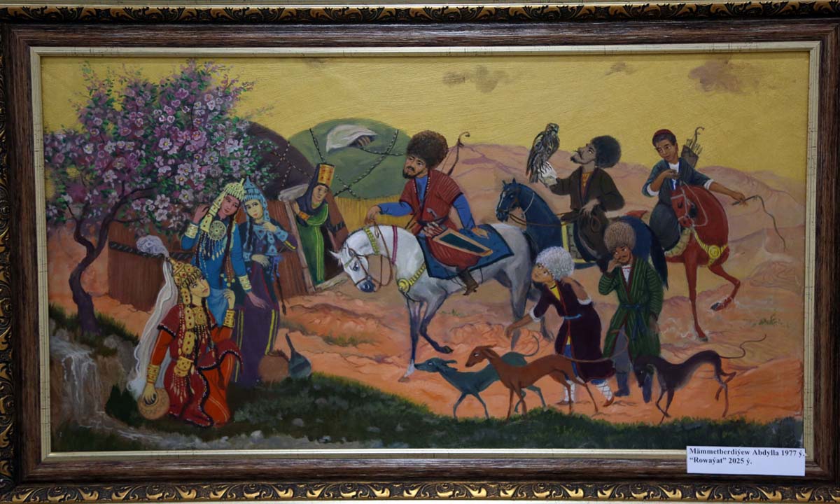 Türkmen suratkeşleriniň ganatly bedewlere bagyşlanan eserleriniň sergisi
