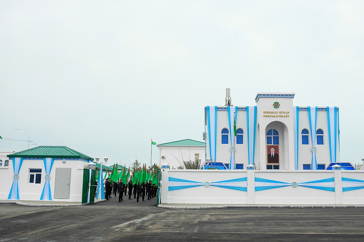 A ceremonial opening of a new administrative building complex held in Esenguly etrap