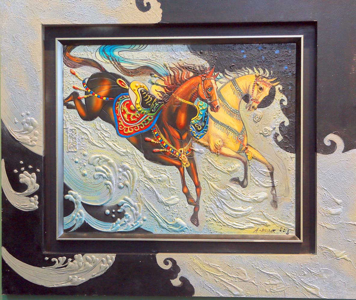 The Eastern palette of Turkmen artists invites the viewer into a dialogue