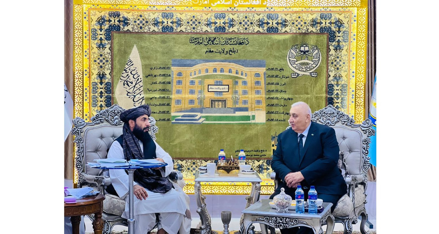 Türkmenistanyň Baş konsulynyň Owganystanyň Balh welaýatynyň häkimi bilen duşuşygy geçirildi