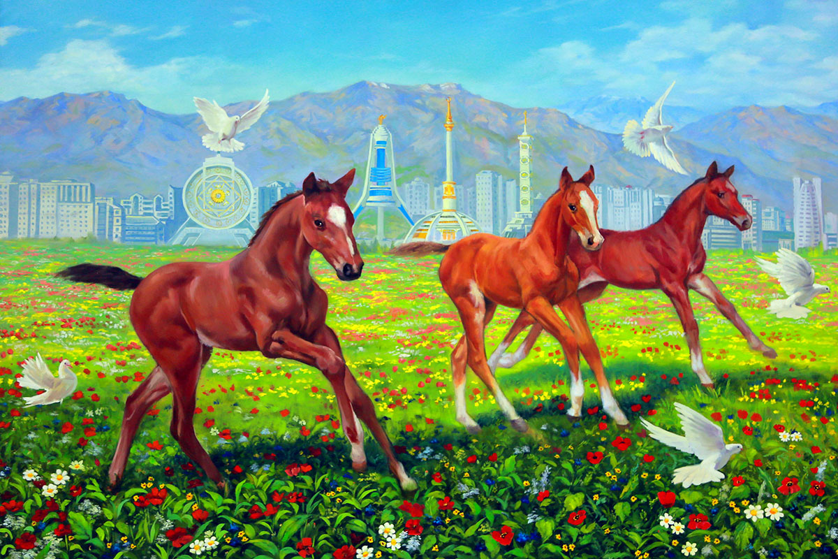 «Стремительные кони нашей Родины» - выставка работ из Золотого фонда академии художеств Туркменистана