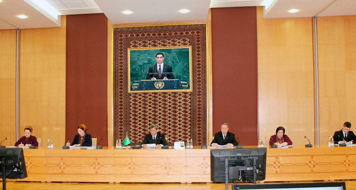 Türkmenistanyň adam hukuklary babatda halkara borçnamalarynyň we halkara ynsanperwer hukugynyň ýerine ýetirilmegini üpjün etmek boýunça pudagara toparyň mejlisi