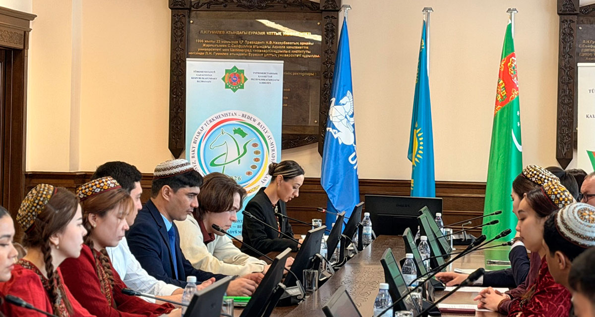 Türkmen talyplarynyň başlangyjy bilen L.N.Gumilýow adyndaky Ýewraziýa milli uniwersitetinde tegelek stol geçirildi