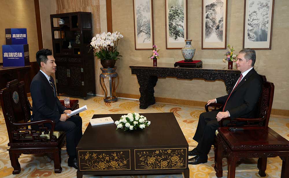 Интервью Национального Лидера туркменского народа, Председателя Халк Маслахаты Туркменистана Гурбангулы Бердымухамедова китайскому телеканалу «CGTN»