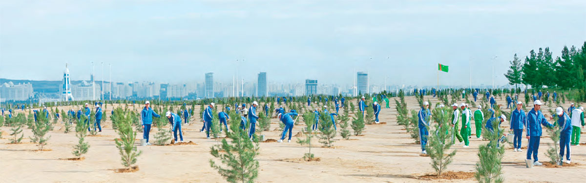 President Serdar Berdimuhamedov Took Part in a Nationwide Tree-Planting Campaign
