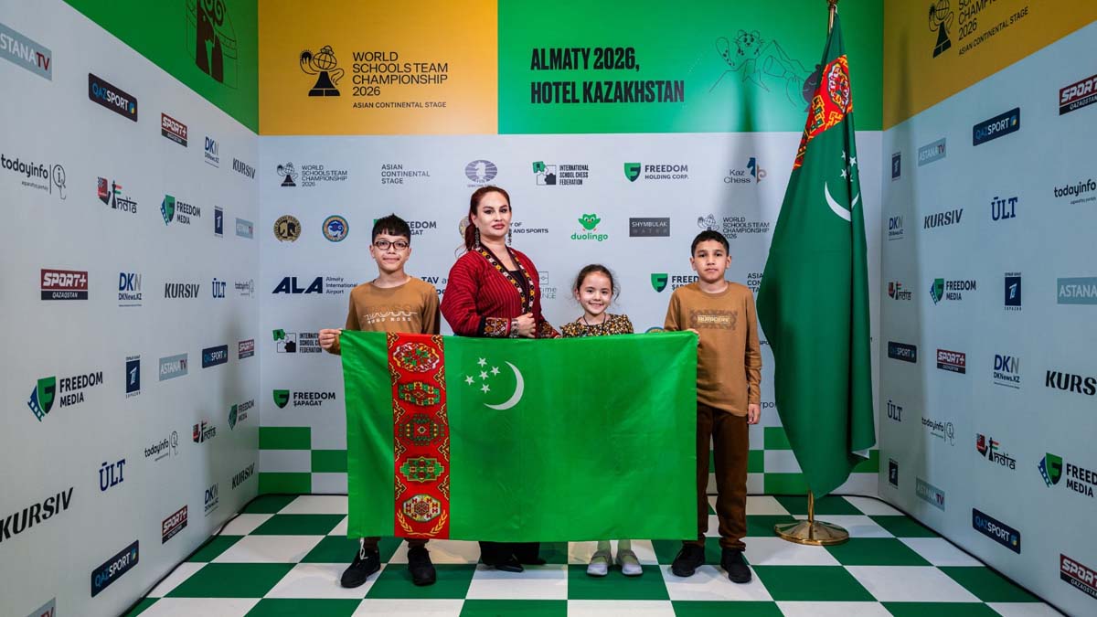 Туркменский шахматист стал бронзовым призёром на первой доске на чемпионате Азии среди школьных команд