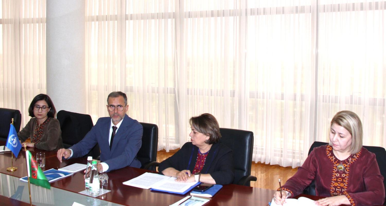 Türkmenistanyň DIM-de BSGG-niň Ýurt boýunça edarasynyň ýolbaşçysy bilen duşuşyk geçirildi