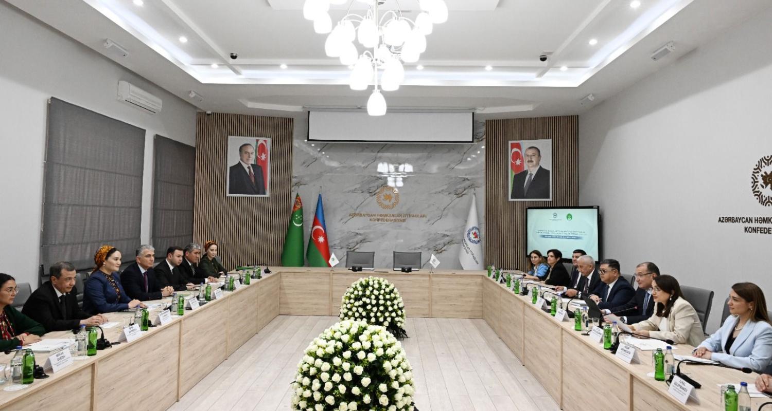 The Chairperson of the National Center of Trade Unions of Turkmenistan arrived in Baku on a working visit