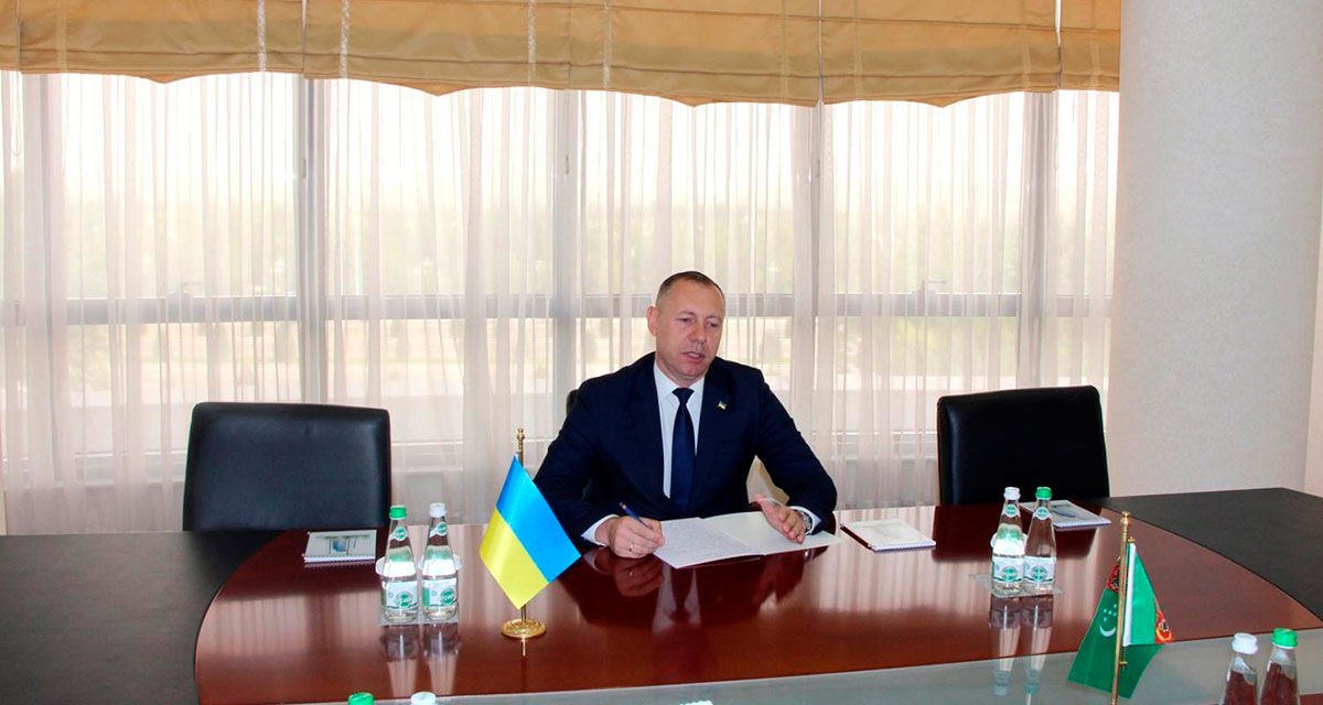 Ukrainanyň Türkmenistandaky wagtlaýyn işler ynanylan wekili bilen geçirilen duşuşyk barada
