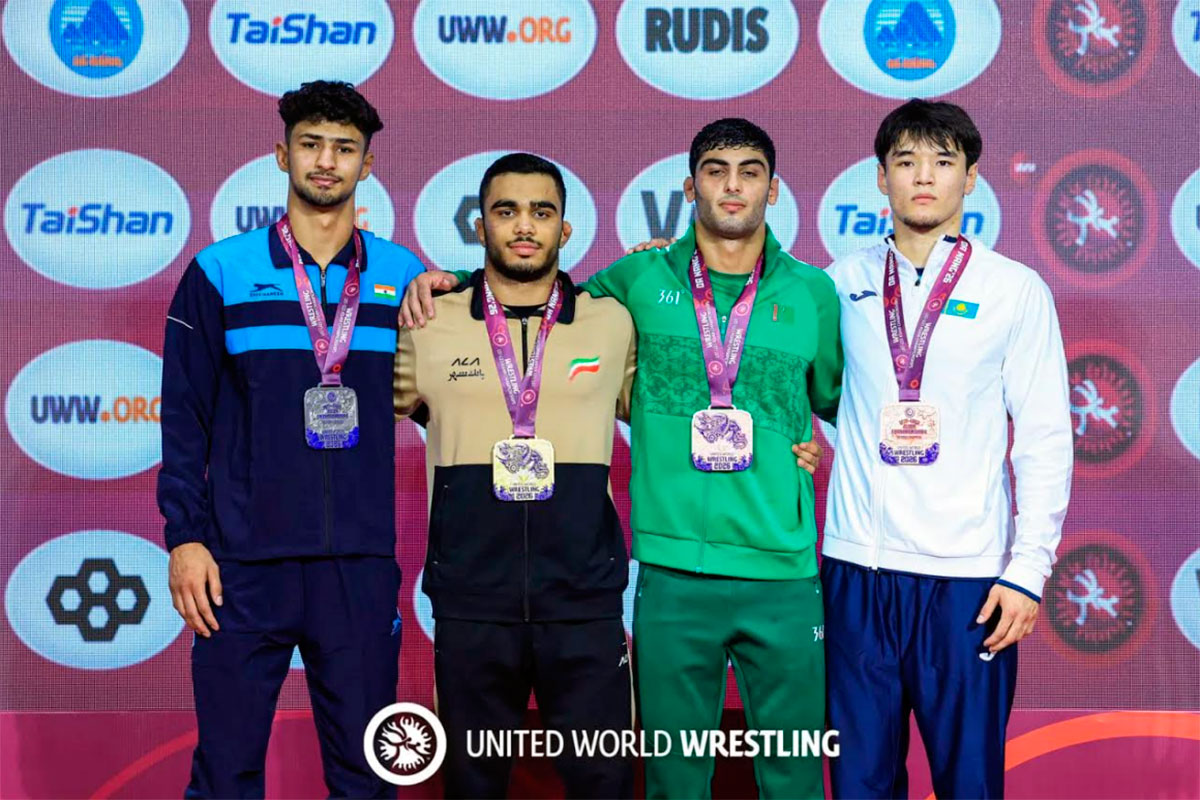Turkmen Athlete Wins Bronze in Freestyle Wrestling at the U17 Asian Championships