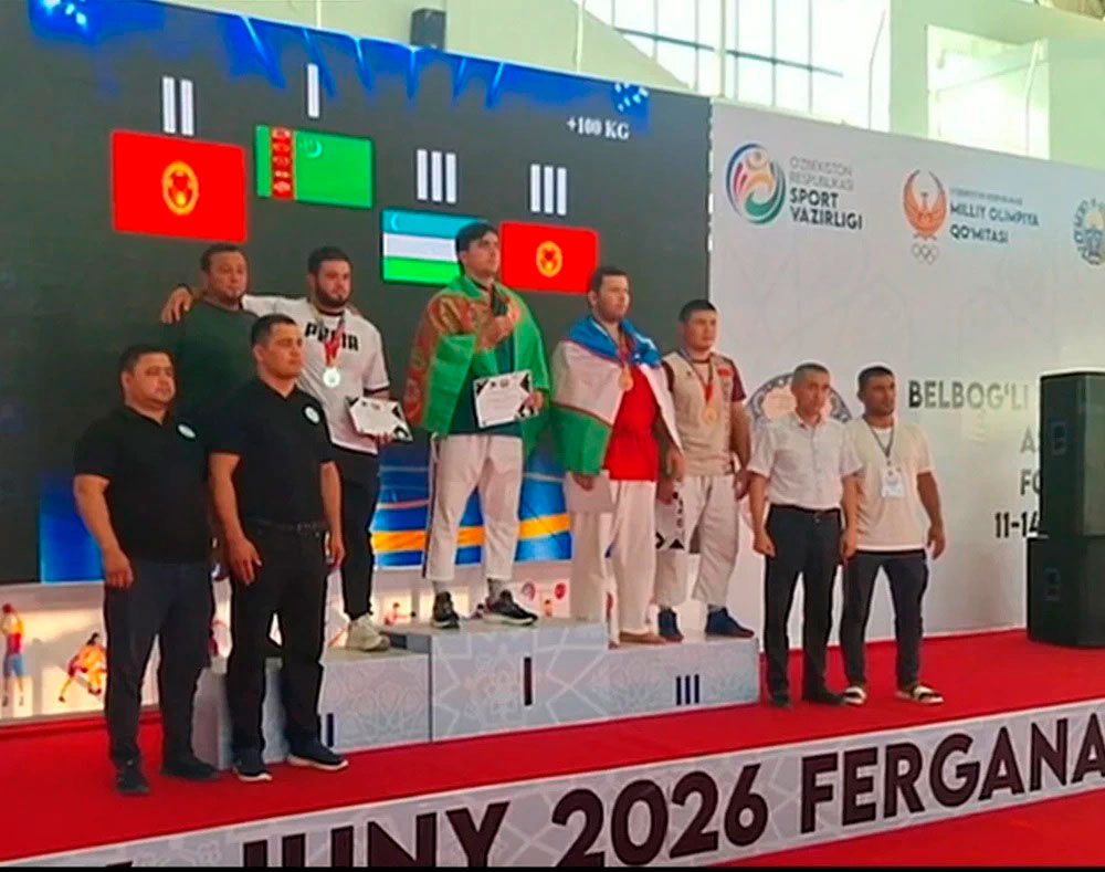 Туркменские мастера борьбы на поясах завоевали 9 медалей на чемпионате Азии в Узбекистане