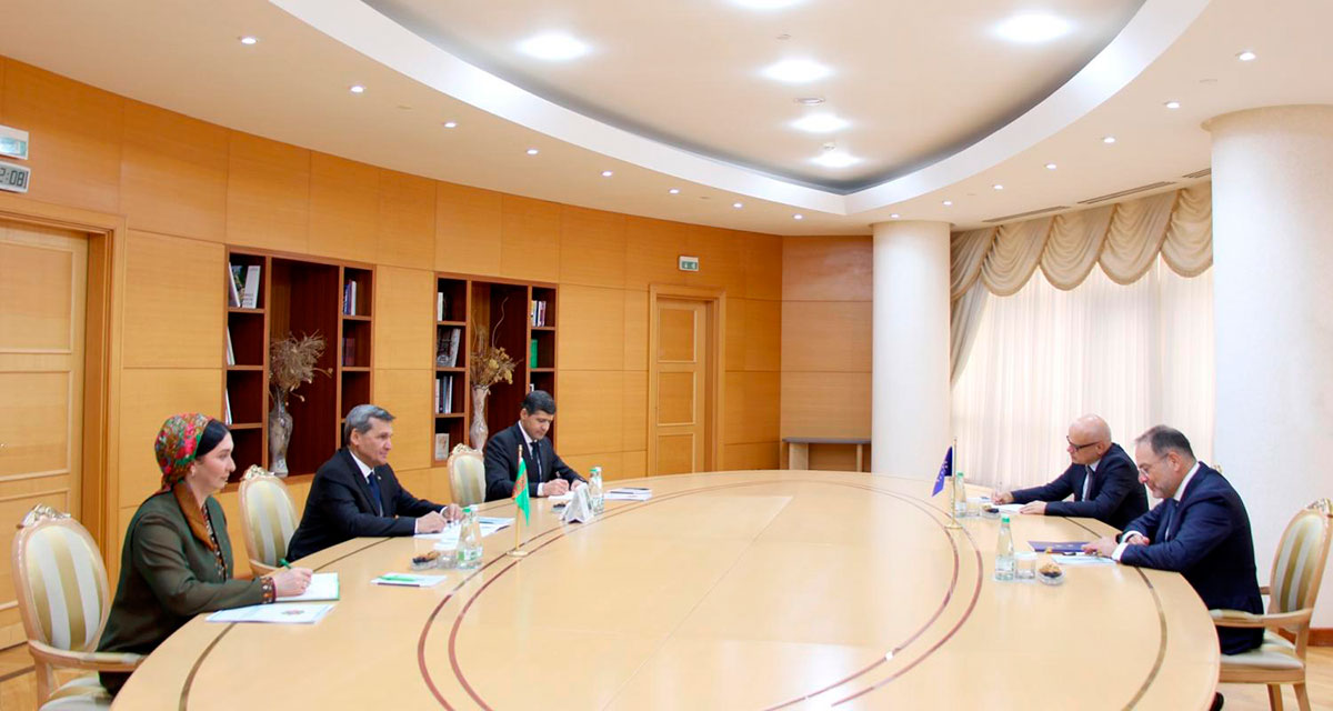 Türkmenistanyň Daşary işler ministri Ýewropa Bileleşiginiň Ilçisi bilen duşuşyk geçirdi