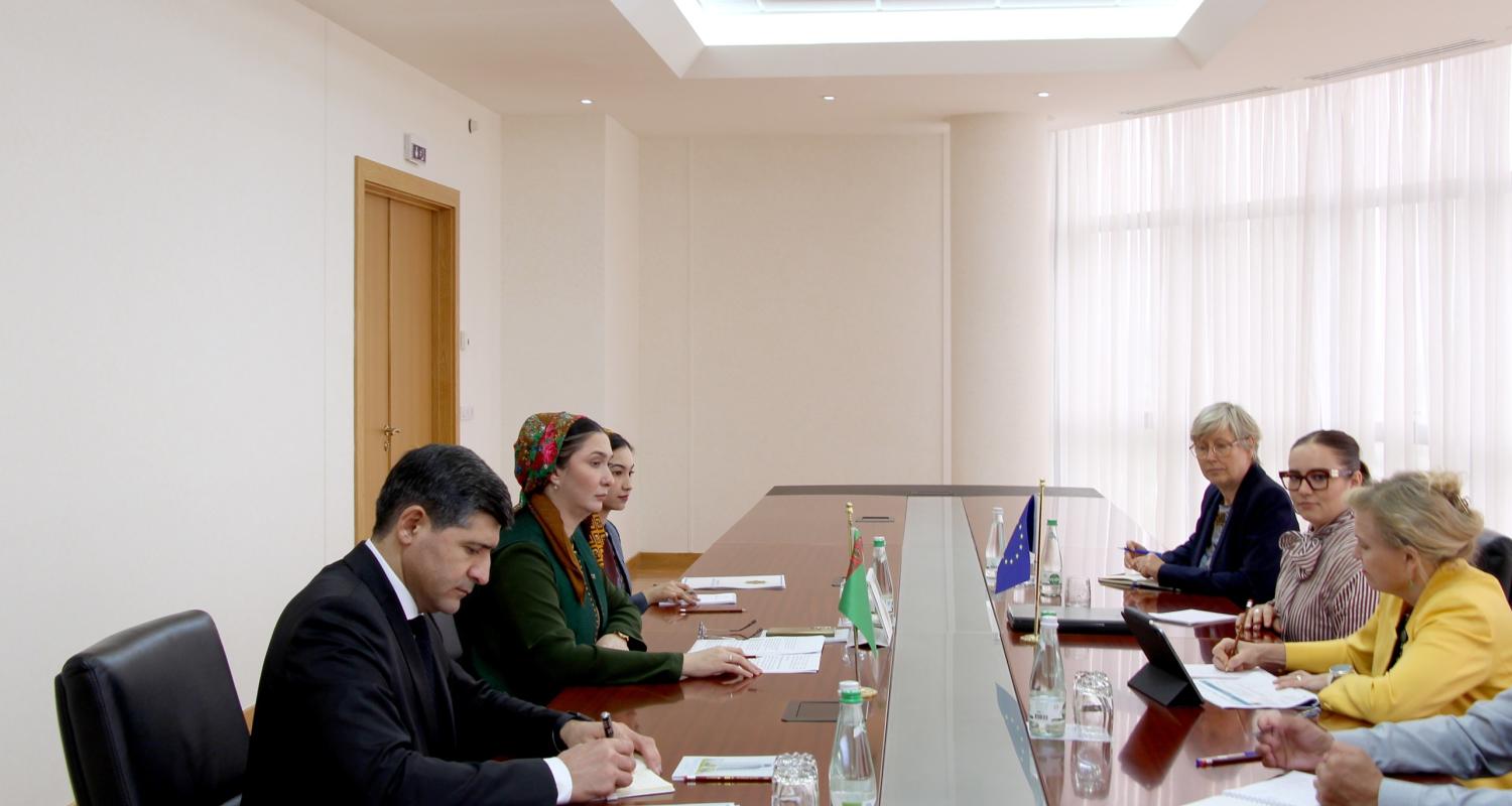 Türkmenistanyň Daşary işler ministriniň orunbasary bilen Ýewropa Bilim gaznasynyň direktorynyň arasynda duşuşyk geçirildi