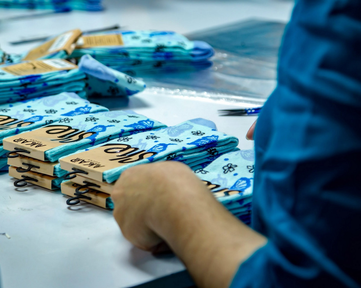 The demand on sock production from Turkmenistan grows abroad