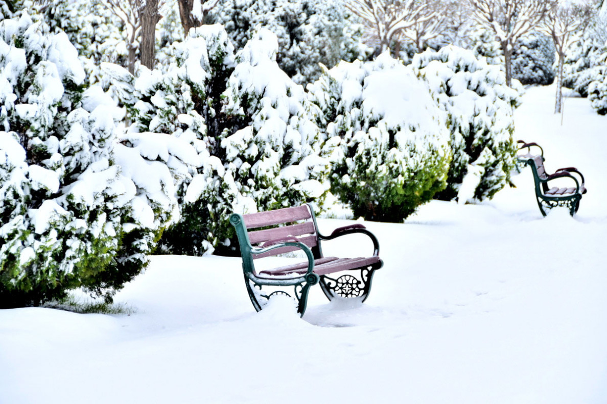 Fotoreportaž: baharyň gyş öwüşgini ýa-da martyň aýazly oýny