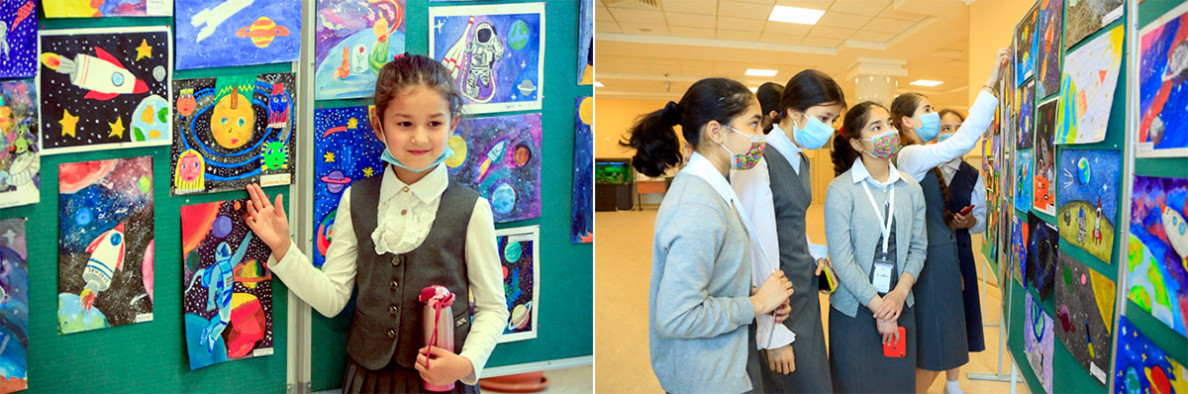 Results of the contest on occasion of International Day of Human Space Flight are summed up in Turkmen – Russian school