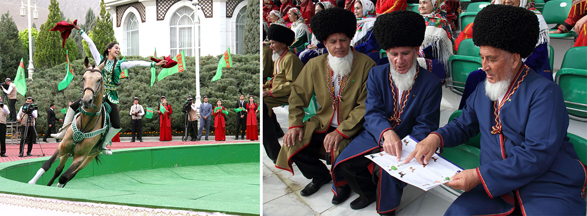 Halkara ahalteke atçylyk sport toplumynda baýramçylyk dabaralary